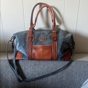 NWOT Stylish Blue and Brown Men's Bag